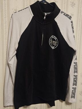 PINK Victoria's Secret  Half-Zip Pullover LARGE